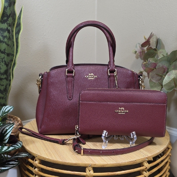Coach Mini Sage Carryall and Wallet Set - Picture 1 of 14